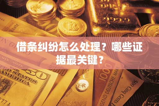 北京借条纠纷怎么处理？哪些证据最关键？